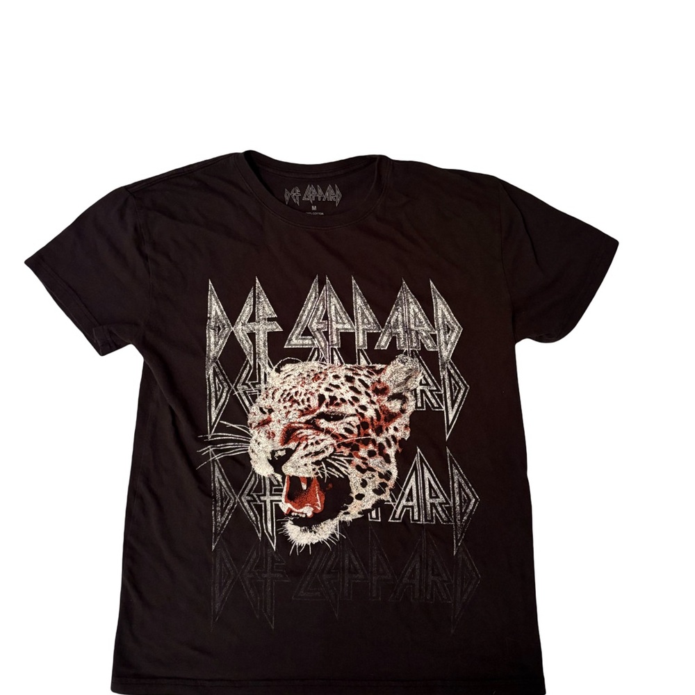 Def Leppard Black Graphic Tee women medium
